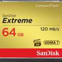 SanDisk 64GB Extreme CompactFlash Memory Card UDMA 7 Speed Up To 120MB/s - SDCFXSB-064G-G46