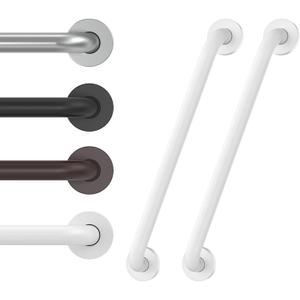 2 Pack 16 Inch Grab Bars for Wall White, Safety Shower Grab Bars for Seniors Elderly Handicapped, Handicap Grab Bars for Shower with Concealed Screws, Tesuchan