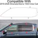 Chrome Window Trim for Chevy Silverado GMC Sierra 1500 Crew Cab 2019-2026