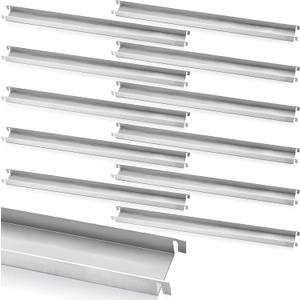 Patelai Stainless Steel File Drawer Rails - Front to Back, 15.76 Inches Long (12 Pieces)