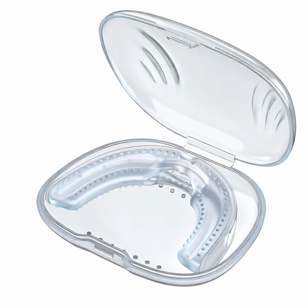 Anti-Snoring Silicone Mouth Guard – Reusable Stop Snoring Aid for Peaceful Sleep | Jaw Alignment & Sleep Apnea Support | Soft, BPA-Free, Comfortable Fit, White