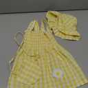 Renotemy Baby Girl Dress 12-18 Month Girls Clothes Summer Outfits Beach Birthday Party Dresses 1 Year Old Girl Gifts Yellow Floral Daisy Smocked Cotton Sundress Baby Clothes for Girls with Hat and Bag