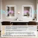 24"x32" LED Bathroom Mirror with Lights,Bluetooth Dual Speaker,Anti-Fog,3 Color Temperature,Dimmable Brightness,Memory Function,Waterproof,Wall Mount Design,Tempered Glass