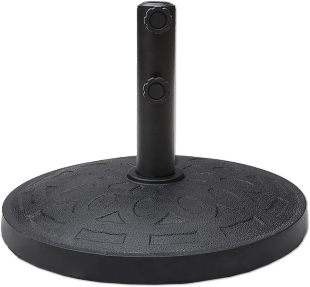 C-Hopetree 31 lb Heavy Duty Round Patio Base Stand for Outdoor Market Table Umbrella, Black
