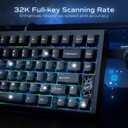 Mechanical Keyboard, Chilkey Slice75 HE Gaming Keyboard Wired, 75% Hall Effect Magnetic Aluminum Keyboard with WS Flux HE Clacky Switch, Rapid Trigger, 8K Polling, Per-Key RGB Custom, PC/Mac Support