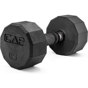 CAP Barbell Coated Hex Dumbbell Weight | Multiple Options (15 lb)