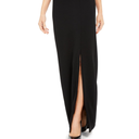 Adrianna Papell Womens Slit Long Pencil Skirt Black, Size: 2