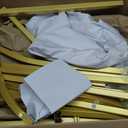 Metal Arch Stand and Cover Set,1 White Spandex Fitted Backdrop with 1 Gold Wedding Arched Stand Frame for Parties Birthday Baby Shower Bridal Banquet Decoration (6.6FT), 6.6FTx3.3FT
