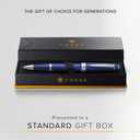 Cross Bailey Light Refillable Rollerball Pen Presented in a Everyday Gift Box - Medium Point, Black Ink, Polished Blue