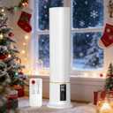 Humidifiers for Bedroom 9L Cool Mist with Essential Oil Diffuser, Humidifier Large Room, 24dB Quiet Air Humificador fit Baby Nursery & Plants, 360 Adjustable, Easy Fill & Cleaning, White