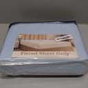 Extra Deep Queen Fitted Sheet - Hotel Luxury Single Fitted Sheet Only - Easily Fits 18"-24" Mattress - Extra Deep Pockets - 100% Egyptian Cotton - Breathable - Bottom Sheets - Light Blue Solid