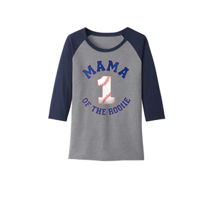  Rookie Of The Year First Birthday Outfit Family Mama of Rookie 1st Birthday Baseball Family Matching Raglan Baseball Tee, Size XL