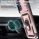 2 x for Moto G Play 5G 2024 Case,Moto G 5G 2024 Case,with Screen Protectors and Camera Cover,[Military Grade] 16ft.Drop Tested with Kickstand Protective Case for Motorola G Play 5G 2024, Rose Gold