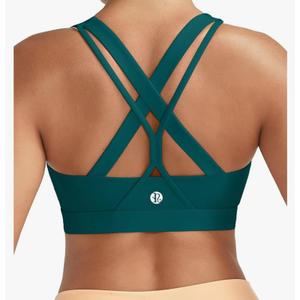 RUNNING GIRL High Impact Sports Bras for Women, High Support Running Strappy Women's Sports Bra with Sewn in Pads XL