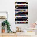 MONALET Gaming Gamer Inspirational Wall Decor for Boys Kids Game Room Playroom Office Nursery, You Are Loved Hanging Wooden Signs Decorations, Positive Affirmations Wall Art Wood Plaque 9Pcs 12x19