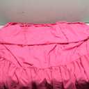 Adogirl Women's Sexy Spaghetti Strap Sleeveless Ruched Ruffle Hem Bandage Oversized Beach Loose Long Maxi Swing Dress (Medium, Pink)