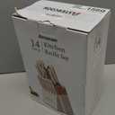 Knife Set,Astercook Kitchen Knife Set with Block 14-Piece Full Tang Stainless Steel Knives with Sharpener Dishwasher Safe and Anti-Slip Ergonomic Handle Elegant Cream White Utensils Set