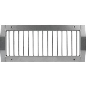 Repa Market 13" x 5" Inch Air Exhaust Grille for Round Ducts - Adjustable Louvre Blade - Galvanized Air Supply Vent Cover - Side Fit Round Surface Canal Ducting from 9.84" to 35.43" Inches