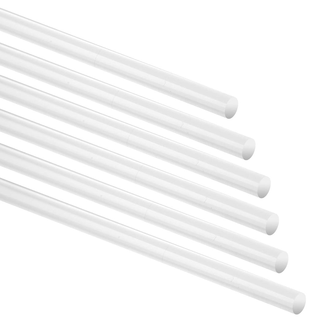 6 Pieces Acrylic Rods, 12 Inch Clear Acrylic Round Plastic Rods for DIY Crafts Party Decorations Gardening6mm Diameter