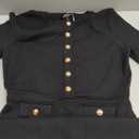 MEROKEETY Women's Summer Bodycon Sweater Dress Business Casual Outfits Short Sleeve Knit Button Formal Elegant Work Dress (Large, Black)