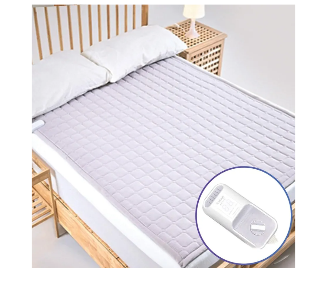 Heated Mattress Pad – Large Electric Bed Warmer, Dual-Zone Temperature Control, Washable 100% Cotton, Auto 15 Hours Shut Off, UL & KC Certified Heating Pad for Mattress, 35" x 70", Single