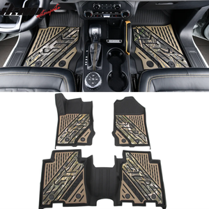 2021-2026 Ford Bronco 4DR Floor Mats TPE Carpets Black w/ Camouflage