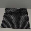 Kevin Textile Pack of 2 Farmhouse Decorative Throw Pillow Covers Boho Woven Texture Burlap Linen Cushion Cover Striped Pillowcase, Black 18 x 18 inches 45 x 45 cm