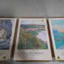 3 Piece Framed Monet Landscape Wall Art for Living Room, Large Impressionist Vintage Coastal Picture Canvas Prints Painting, Classic Nature Artwork Decor for Bedroom Hallway 16x24 Inch, 16w" X 24h"x3pcs