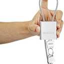 Cable Padlock with 3 Keys | L 1.15ft(0.35m),D 1/6in(4mm) Adjustable Steel Cable Lock | Aluminum Locks for Bikes, Gate, Lockers & Outdoor Gear | Weatherproof & Silver