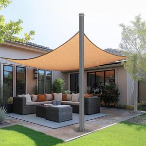 Shade Sail Pole, 10ft Outdoor Sun Shade Pole, 3" Diameter Steel Heavy Duty Sun Shade Sail Pole for Patio Deck Playground Backyard, Grey Sun Sail Pole with Hardware, Shade Sail Post One Pole