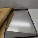 VocalStar 16 x 24 Inch Black Bathroom Mirror for Wall, Square Corner Rectangle Black Metal Framed Bathroom Vanity Mirror Modern Farmhouse, 1/4-inch Shatterproof Glass | Ultra-Flush Hanging