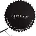 Ketofa 12FT 14FT 15FT Trampoline Mat Replacement, Fits 5.5" Springs 72 80 V-Hooks Round Trampoline Frame,Premium Trampoline Jumping Mat (Excluding Frame and Spring)