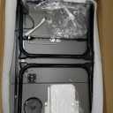 CloudTrip Plus XL Adjustable Laptop Desk with Light, USB Port, iPad Holder, Drawer Storage - Larger 23.6IN Adjustable Lap Desk for Bed, Home Office, Breakfast Tray, Fordable Legs Desk (Black)