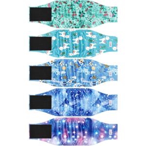 5 Pack Dog Diapers Male Reusable, Premium Belly Bands for Male Dogs, High Absorbing Dog Pee Wraps for Doggie in Incontinence or Excitable Urination and Training Galaxy L