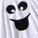Noubeau Toddler Baby Boys Girls Halloween Costume Ghost Cloak Hooded Top Black Pants Boo Spooky Ghost Costume Cosplay Clothes (12-18 Months, White-1)