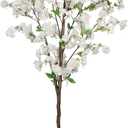 6FT Artificial Cherry Blossom Tree, Lifelike White Cherry Plant in Pot for Indoor, Garden, Office, Wedding & Party Decoration