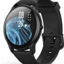 AGPTEK Smartwatch, Waterproof Smart Watch for Android and iOS Fitness Tra Black