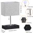 RGB Smart Table Lamp with Remote Control - Alexa Lamp for Bedroom with Voice & APP Control & Music Sync, Dimmable Nightstand Lamp with Charging Station for Living Room, Alexa Bulb Included