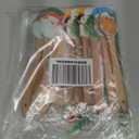 DOITOOL 8 Pcs Christmas Silicone Spatula Santa Claus Elk Snowflake Snowmen Xmas Cake Spatula with Wooden Handle for Baking and Mixing Christmas Party Kitchen Utensil