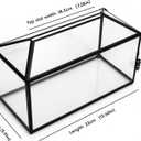 Wedding Card Box with Slot and Lock, 12.6'' Large Black Card Box for Reception, Glass Decorative Card Holder, Reusable Keepsake Storage for Wedding, Party, Baby Showers, Tabletop Decor