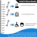 Shower Head Holder All Metal Handheld Shower Wand Bracket Adhesive Shower Wall Mount Holder Brass Shower Spray Holder Brushed Nickel, Drill Free Glue Installation