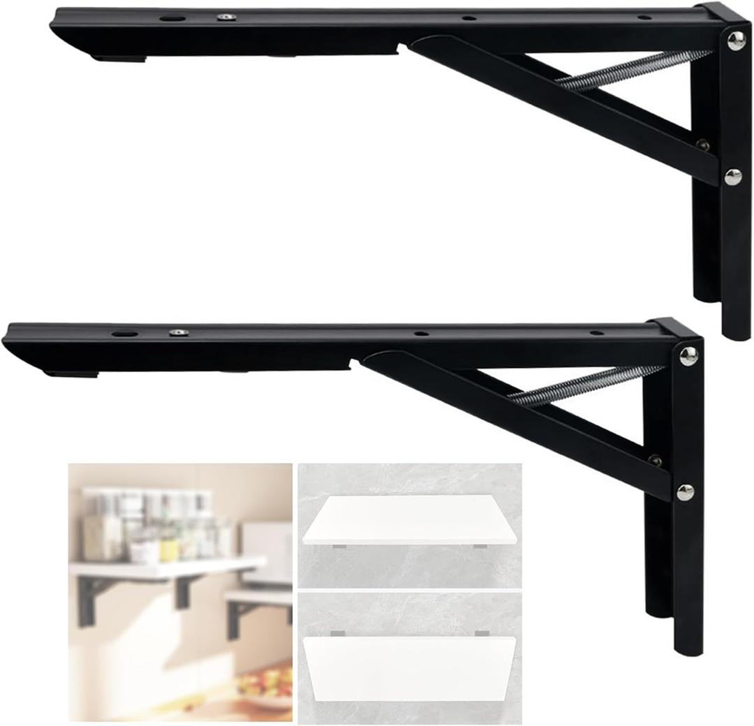 Wall Table Fold Down Hinge,90 Degree Self-Locking Folding Hinge,Save Space Drop Leaf Table Hinges,Shelf Brackets Locking Hinges 90 Degree for Wall Folding Racks,Etc