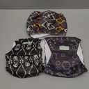 wegreeco Washable Male Dog Belly Band (Stylish Pattern) Pack of 3  Washable Male Dog Belly Wrap, Dog Diapers Male (Black Geometric, Small)