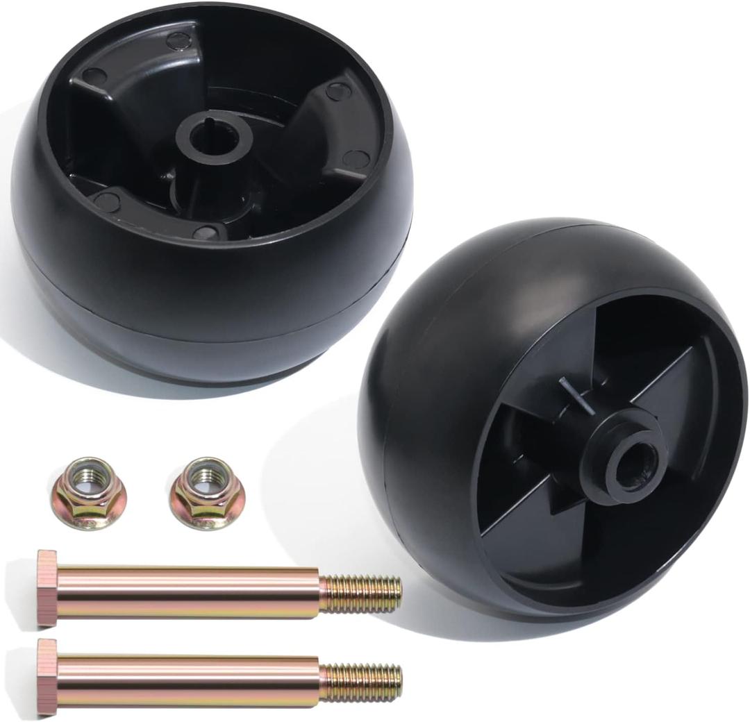 CheeMuii 734-04155 Mower Deck Wheels Kit 2 Pack 5" Deck Gauge Wheels Replace for Cub Cadet 734-04155 Replace for Toro 112-0677 72-025 210-275 with Bolts & Locknuts