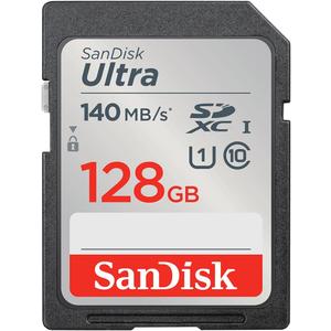 SANDISK 128GB Ultra SDXC UHS-I Memory Card - Up to 140MB/s, C10, U1, Full HD, SD Card - SDSDUNB-128G-GN6IN