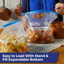 Hefty Slider Freezer Kitchen Storage Bags, Gallon Size, 56 Count (Clear)