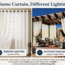 Sunshelf 4 Panels Outdoor Sheer Curtains for Patio, Waterproof Light Filtering Outside Curtains with Grommets for Porch, Pergola, Cabana, 4PCS x 54" W x 84" L, BeigeWhite