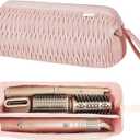 Leudes Dyson Airwrap Travel Case for Shark Hair Dryer Airstraight Flex Style Hair Attachment Tool Organizer Accessories Air Wrap Flat Curling Iron Carrying Case (Pink)