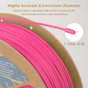 DURAMIC 3D PLA+ Filament 1.75mm 1Kg Magenta, PLA Plus Filament 1Kg Spool(2.2lbs) Tougher and Stronger, Dimensional Accuracy Probability +/- 0.02mm