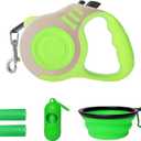Retractable Dog Leash Automatic Telescopic Tractor Dog Tape
Pet Tape 10/16 FT Durable and Convenient, with Folding Bowl, Dispenser, Rubbish Bags, Suitable for Small and Medium Dogs